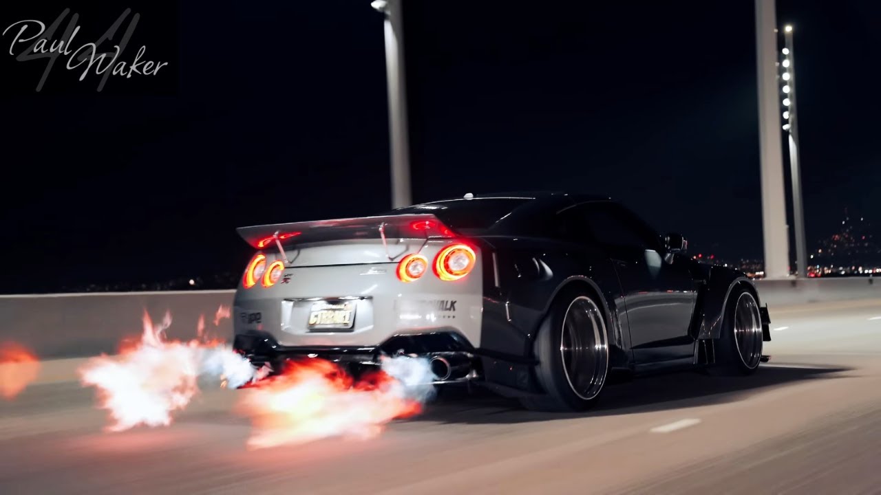 This Nissan GT R R35 Sounds INSANE at Night Custom Exhaust| 3.8L V6 Twin Turbocharged | 4K VIDEO