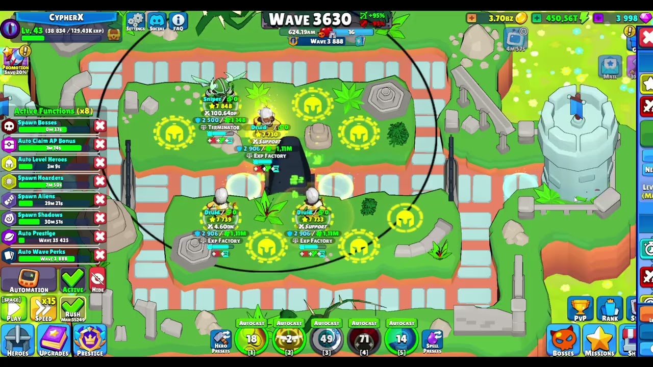 Idle Hero TD ~ Mastery Point Farming!