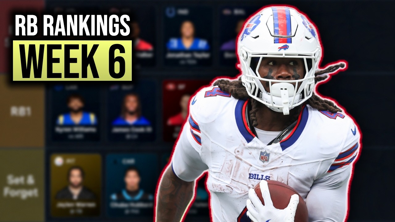 Fantasy Football Running Back Rankings for NFL Week 6