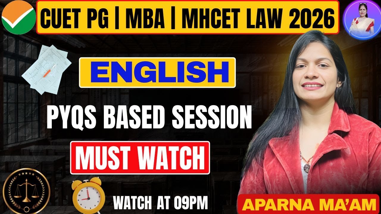 Most Important PYQS  MHCET/CUET PG 2026 |  Grammar by Aparna Ma'am | 