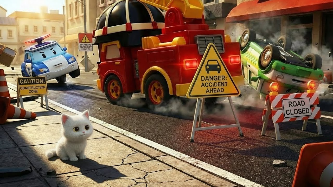 🚨 Tailgating Danger! Cap’s Big Mistake 💥 Robocar Poli Safety Series | Kids Cartoons