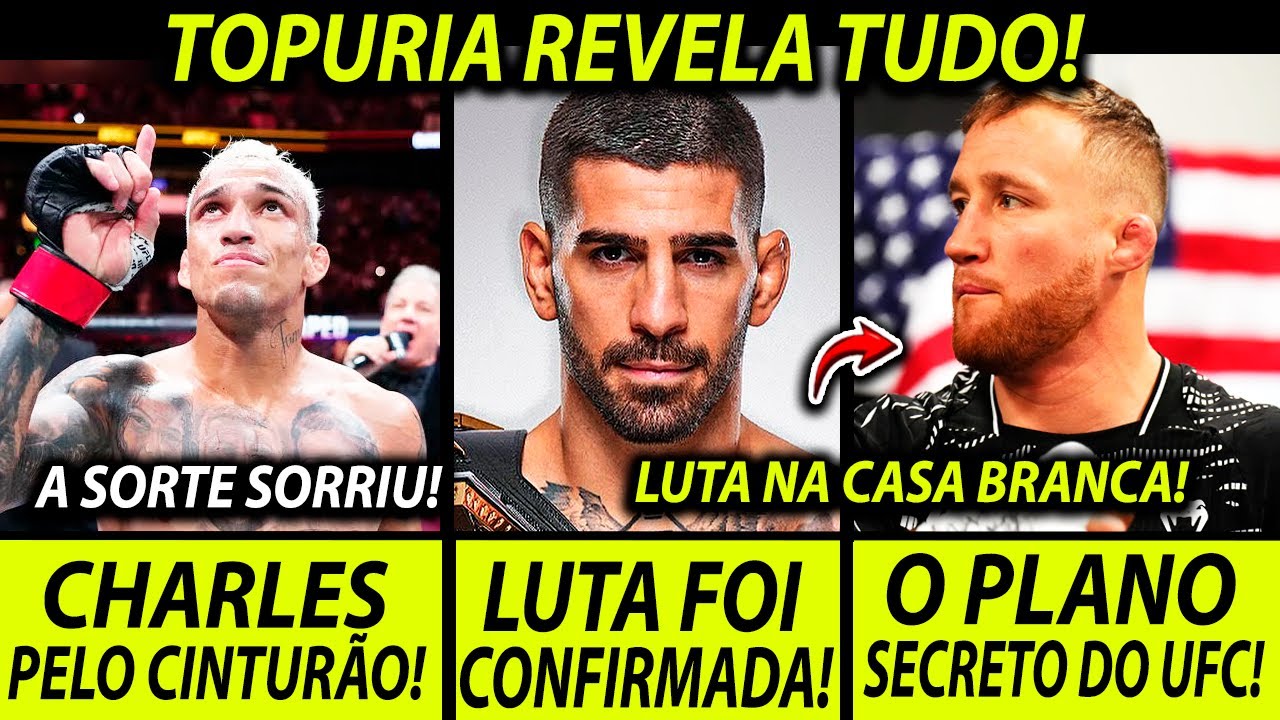 TOPURIA CONFIRMA LUTA!🚨 CHARLES OLIVEIRA VAI DISPUTAR O CINTUR&Atilde;O DO UFC NOVAMENTE SE ISSO ACONTECER!