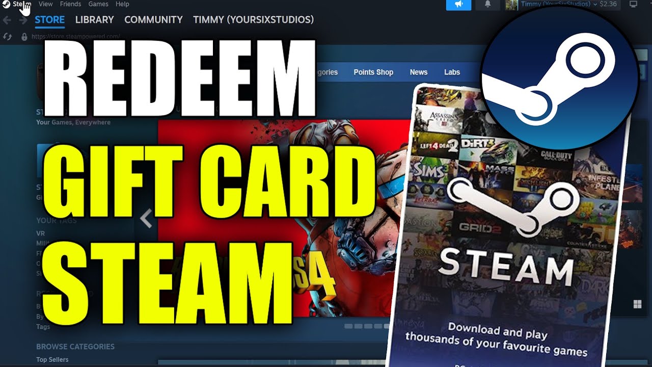 How to Redeem Gift Card or Wallet Code on STEAM using PC (Best Method)