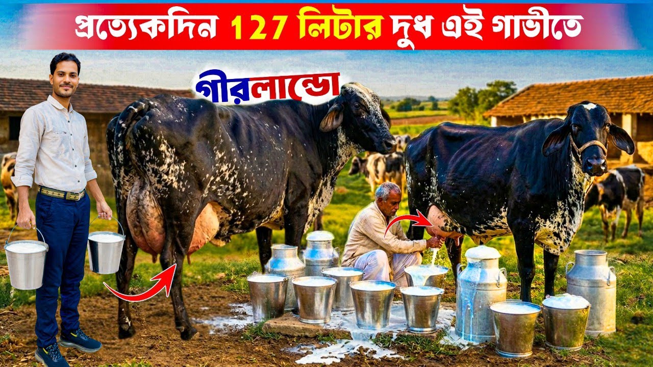 গীরলান্ডো গাভী পশ্চিমবঙ্গের প্রথমবার || World record Girlando প্রত্যেকদিন 127 লিটার দুধ