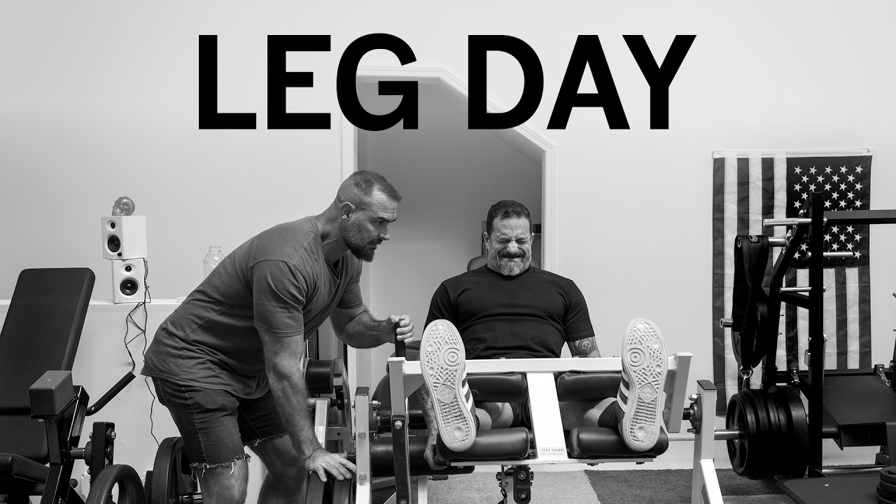Andrew Huberman Trains Legs with Bret Contreras