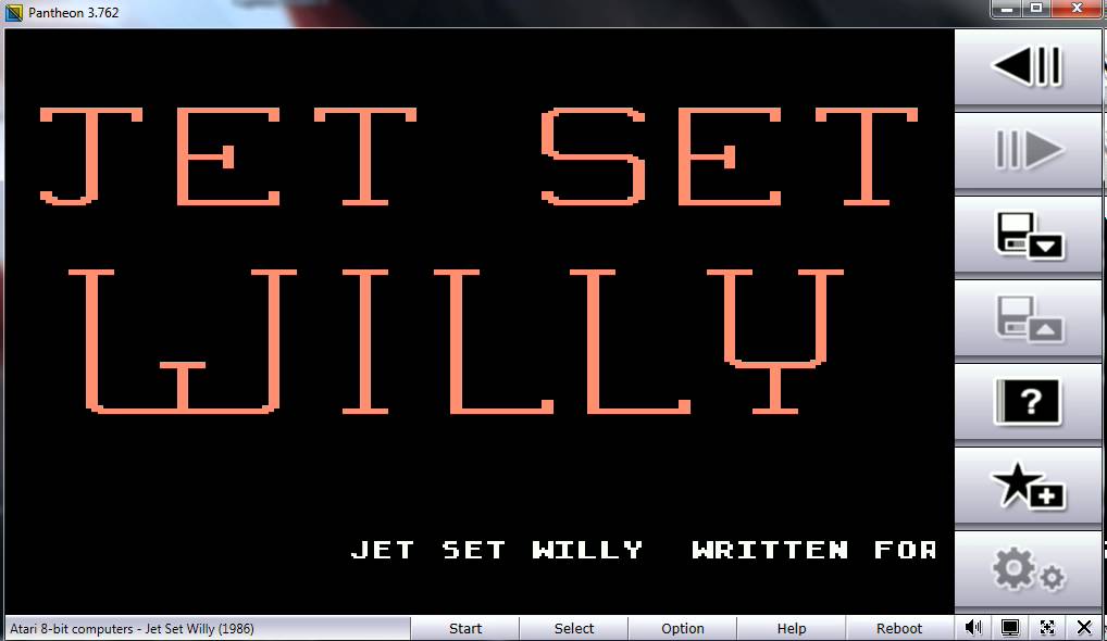 Jet Set Willy - Atari 8-Bit - emulador Pantheon 3.762 - testeado en Windows 7 x64