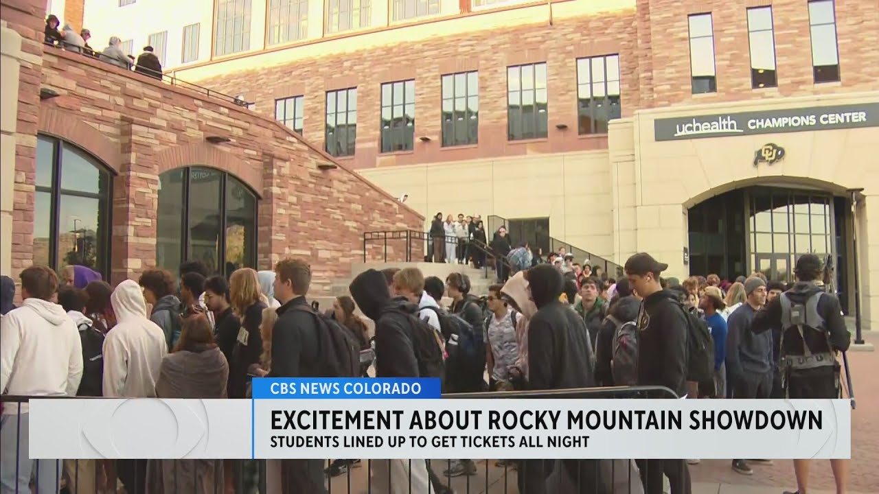 Hundreds of CU students lined up for tickets to the Rocky Mountain Showdown