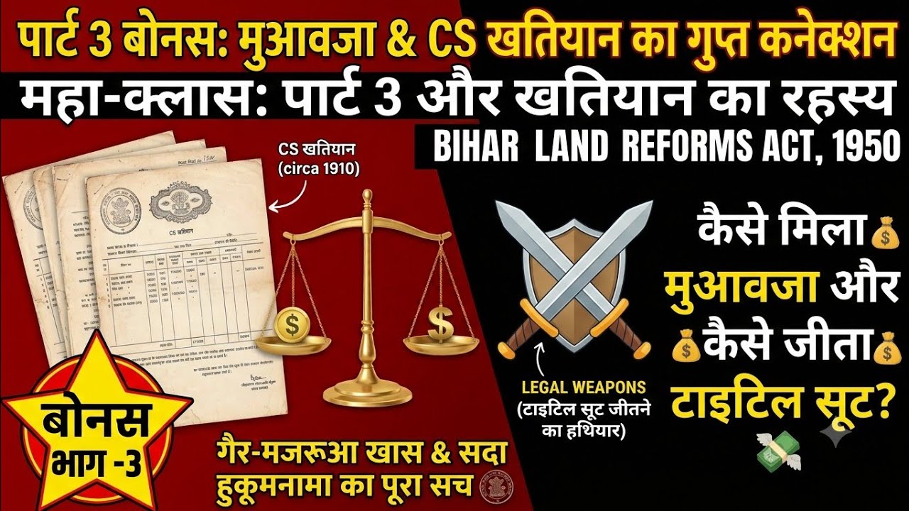 गैर मजरूआ खास जमीन और हुकूमनामा की कानूनी वैधता | Bihar Land Reforms Act 1950 (Bonus Part)
