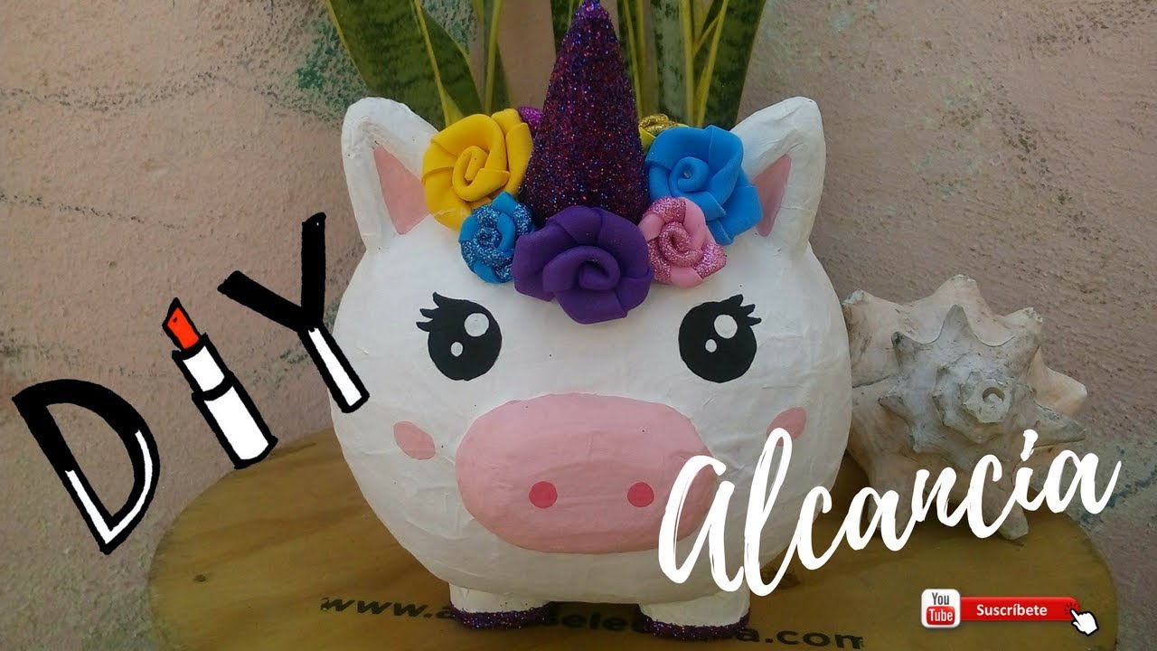 DIY ALCANCIA DE UNICORNIO | con globo y unicel