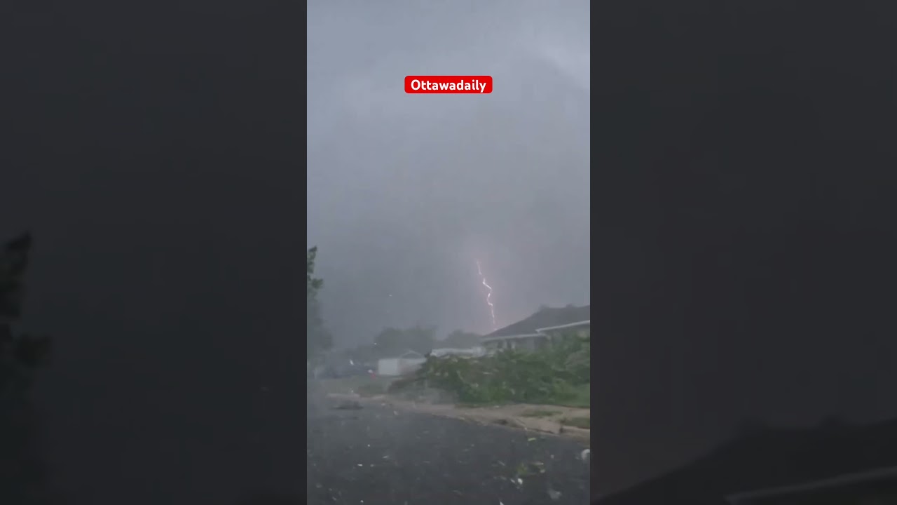 Heavy Rain, Lightning & Storm Damage in Ottawa 🌩️