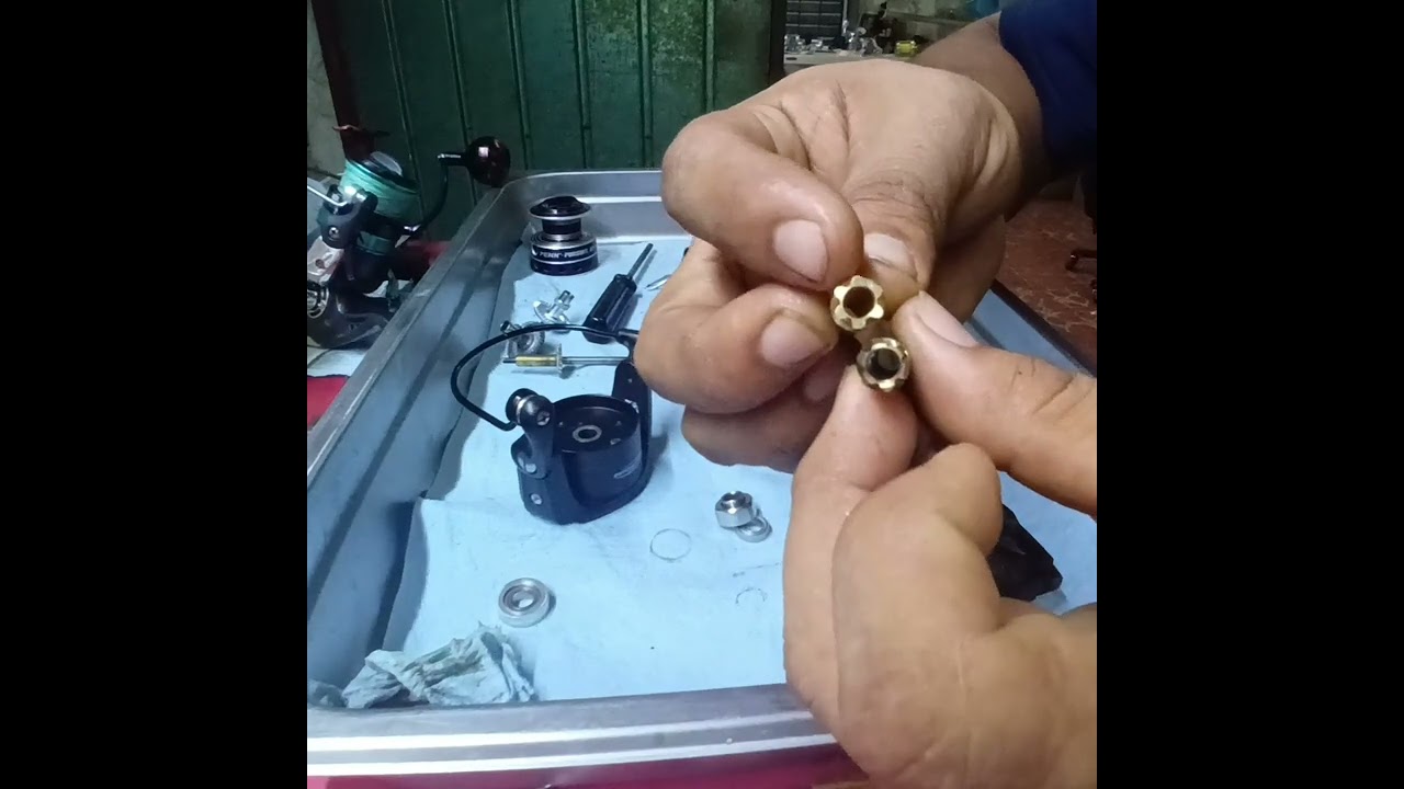 reparación de carrete penn pursuit III 4000. cambio de engranes barridos.
