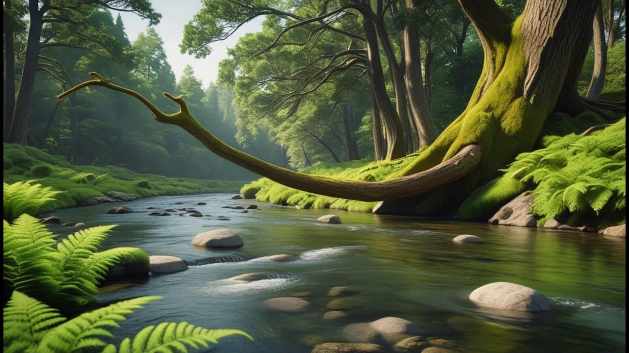 Peaceful Forest Stream and Birdsong, White Noise, Sounds for Relaxation, Meditation and Sleep 