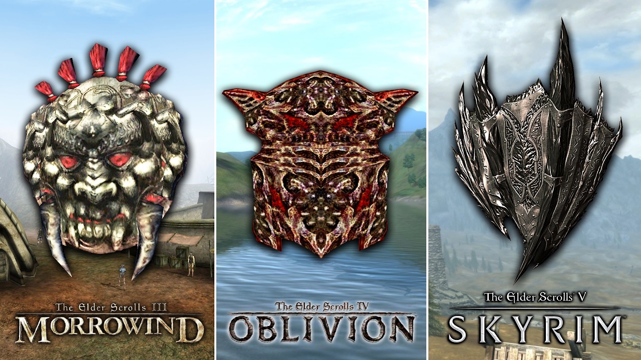 Morrowind vs. Oblivion vs. Skyrim - Shields Comparison