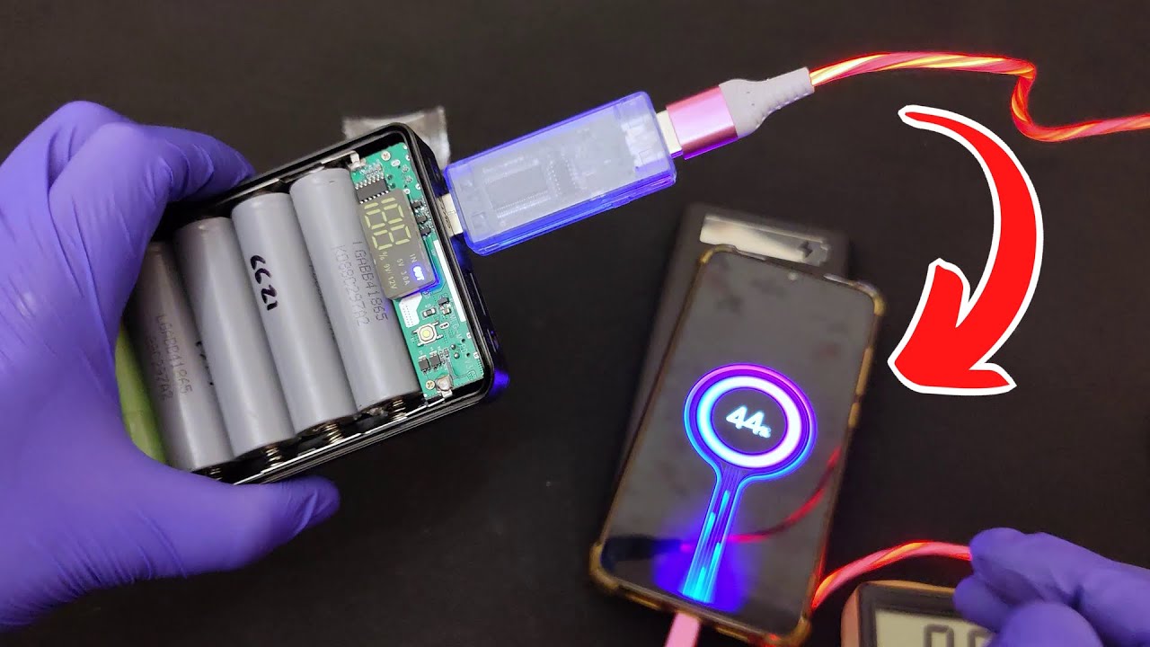 Power Bank Case for removable batteries 18650 x 8. QC3.0 Quick Charge Battery