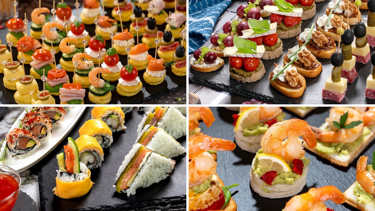 Elegant Party Food Inspiration. Colorful Canapés, Mini Bites & Elegant Party Food