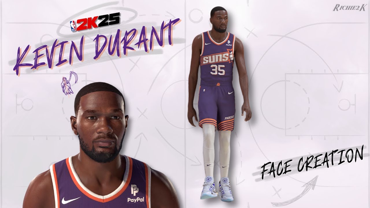 Kevin Durant Face Creation NBA 2K25