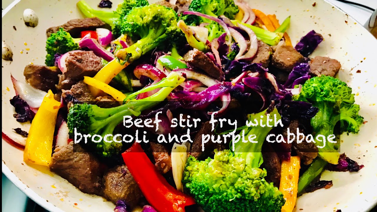 ASMR Ethiopian food Cooking - ጥብስ በአትክልት | If you have broccoli and Purple Cabbage fry this beef
