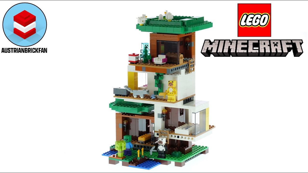 LEGO Minecraft 21174 The Modern Treehouse - LEGO Speed Build Review