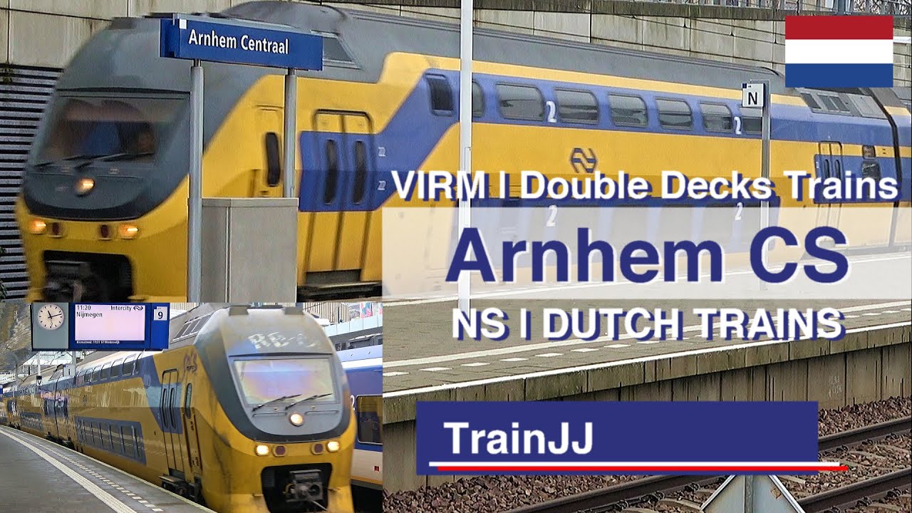 ▶ 4K Arnhem CS | NS VIRM Nederlandse Spoorwegen | Dutch Double Decks Trains | Doppelstockzüge