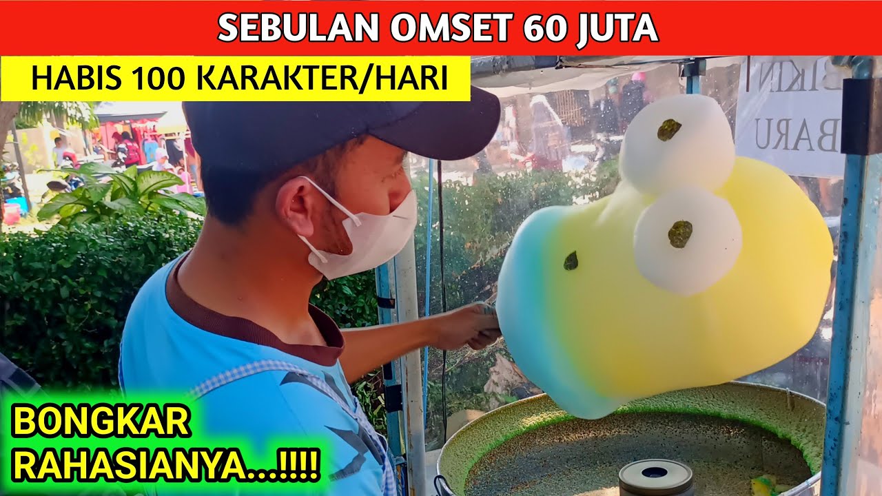 CUMA JUALAN ARUM MANIS DI BIKIN KEKINIAN OMSET 30 JUTA/BLN!! HABIS 100 PORSI/HARI !! LENGKAP BUATNYA