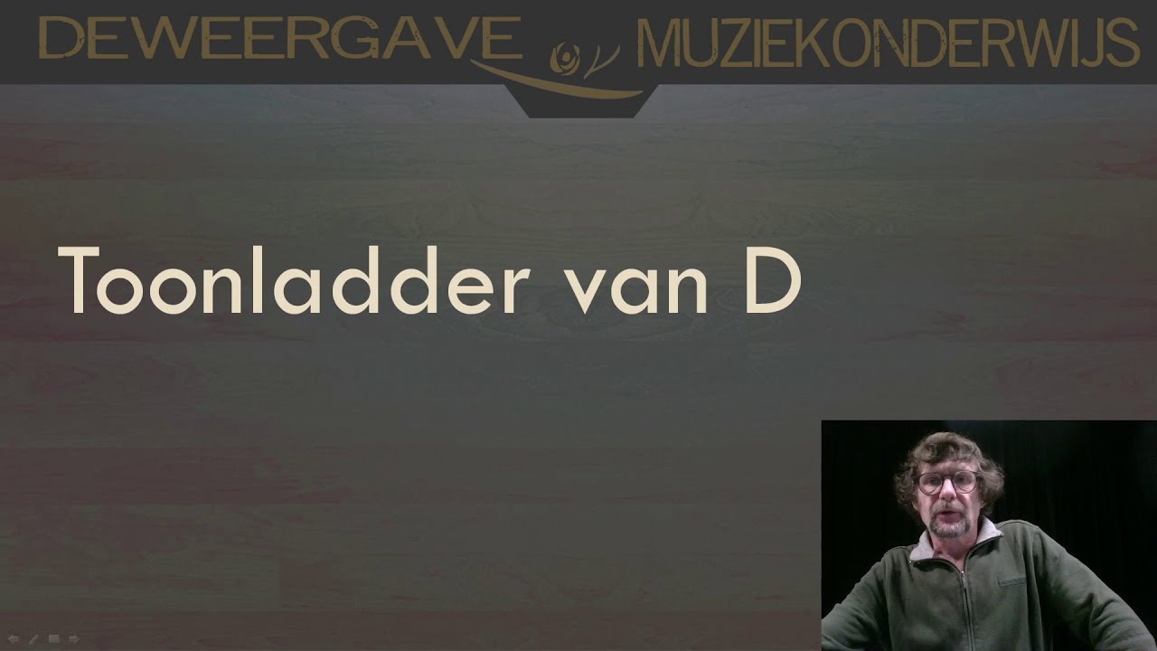 Toonladder van D over 1 octaaf