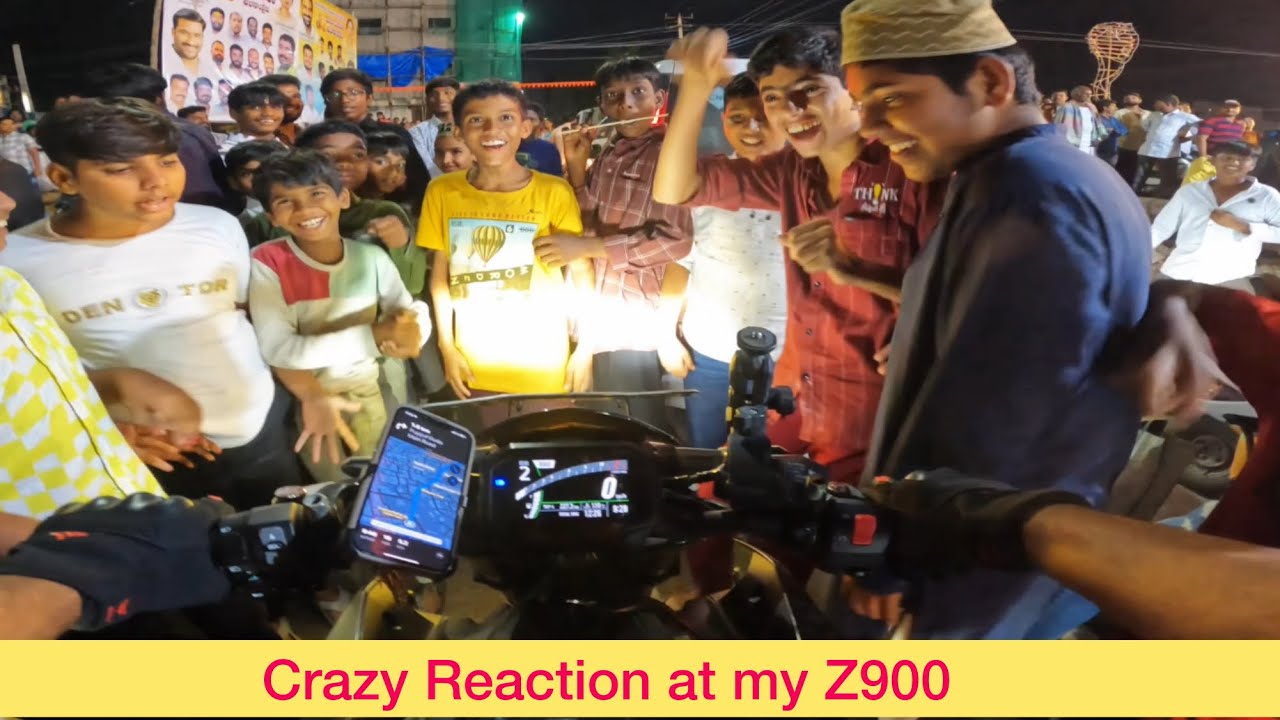 Crazy Public Reaction at my Kawasaki z900  Hyderabad 