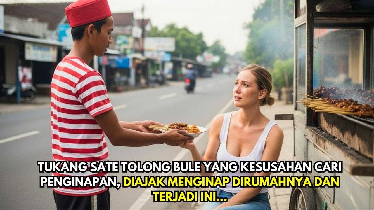 BULE KEHABISAN UANG, DITOLONG TUKANG SATE TAPI DIAJAK MELAKUKAN INI DIRUMAHNYA