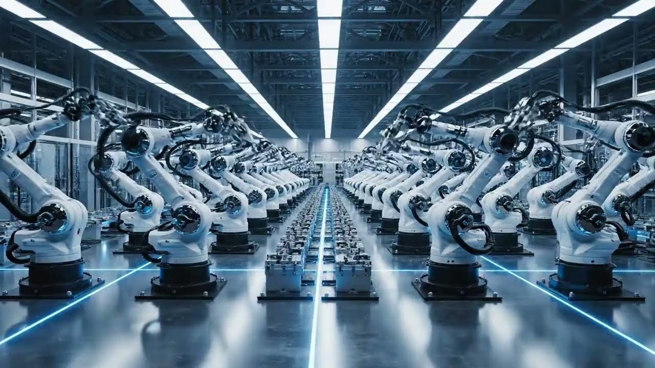 Industrial Robots Working in Perfect Sync | Mega Factory Automation
