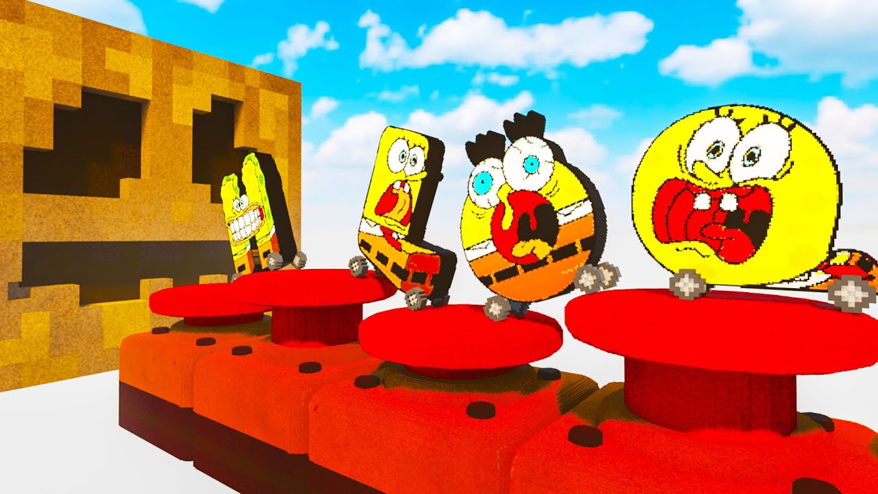 Alphabet Lore Spongebob Car vs Halloween Minecraft Pumpkin Challenge in Teardown