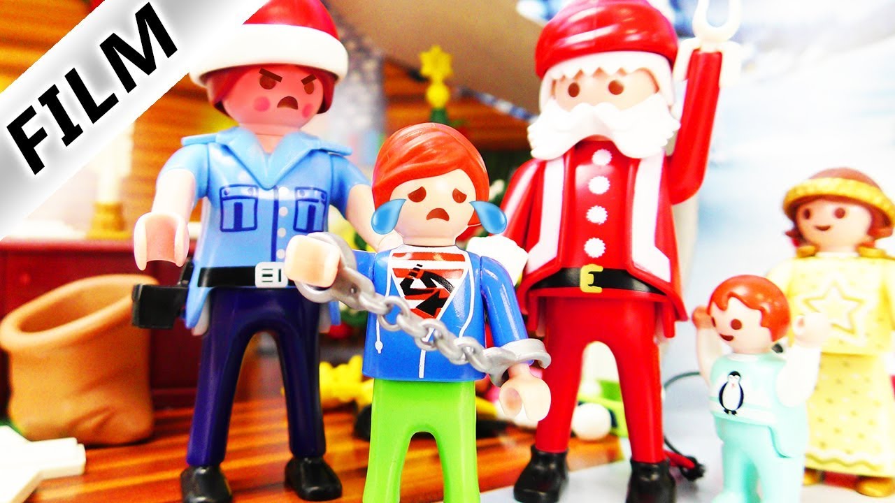 Playmobil Film Deutsch JULIAN + EMMA BRECHEN BEIM WEIHNACHTSMANN EIN! VERHAFTUNG? Familie Vogel