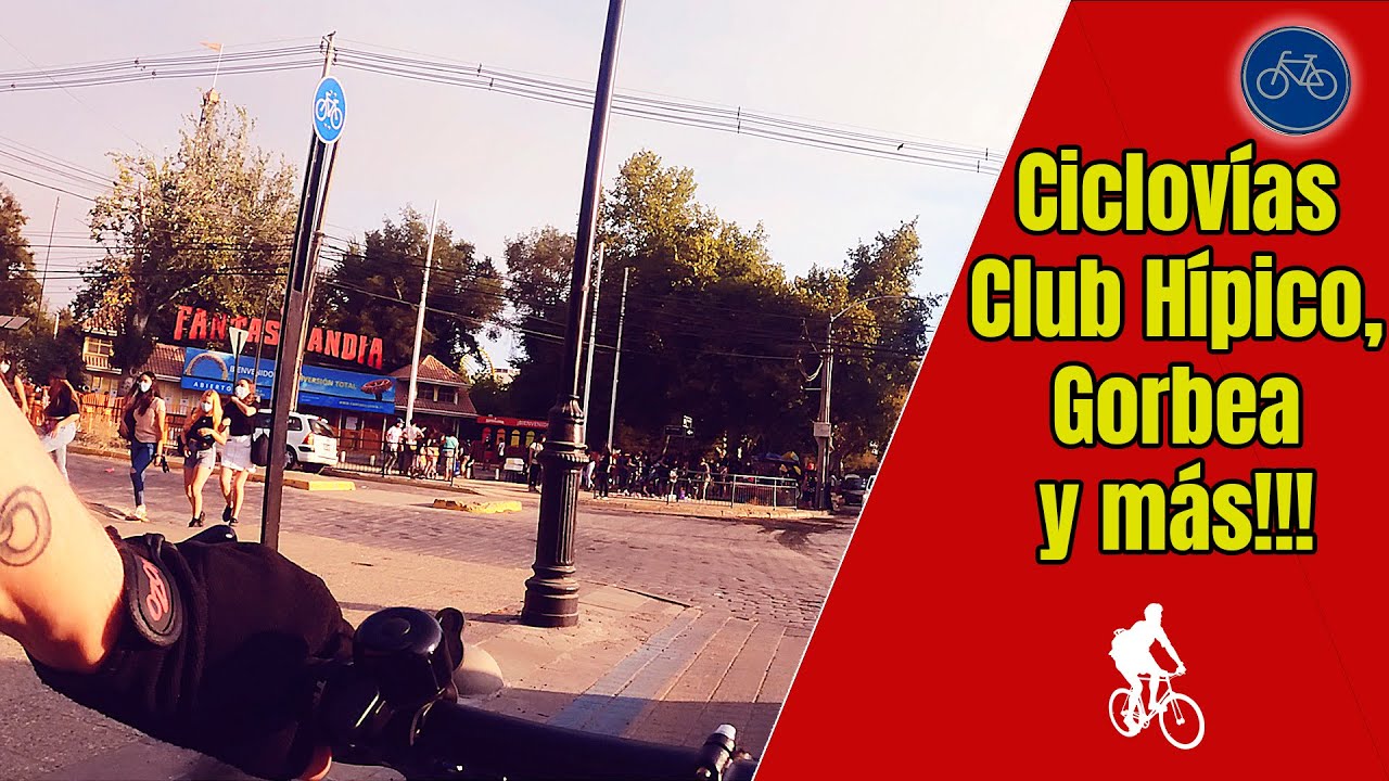 Recorriendo en bicicleta CICLOVÍAS CLUB HÍPICO, GORBEA y BARRIO ITALIA!!!!! en Santiago de Chile!!!!