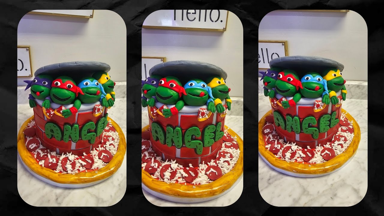 ninja turtles cake /pastel de Tortugas ninja