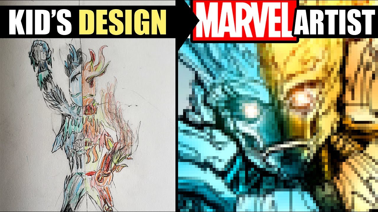ДЕТСКИЕ ДИЗАЙНЫ, перерисованные ПРОФЕССИОНАЛЬНЫМ ХУДОЖНИКОМ MARVEL - ЧАСТЬ 16!