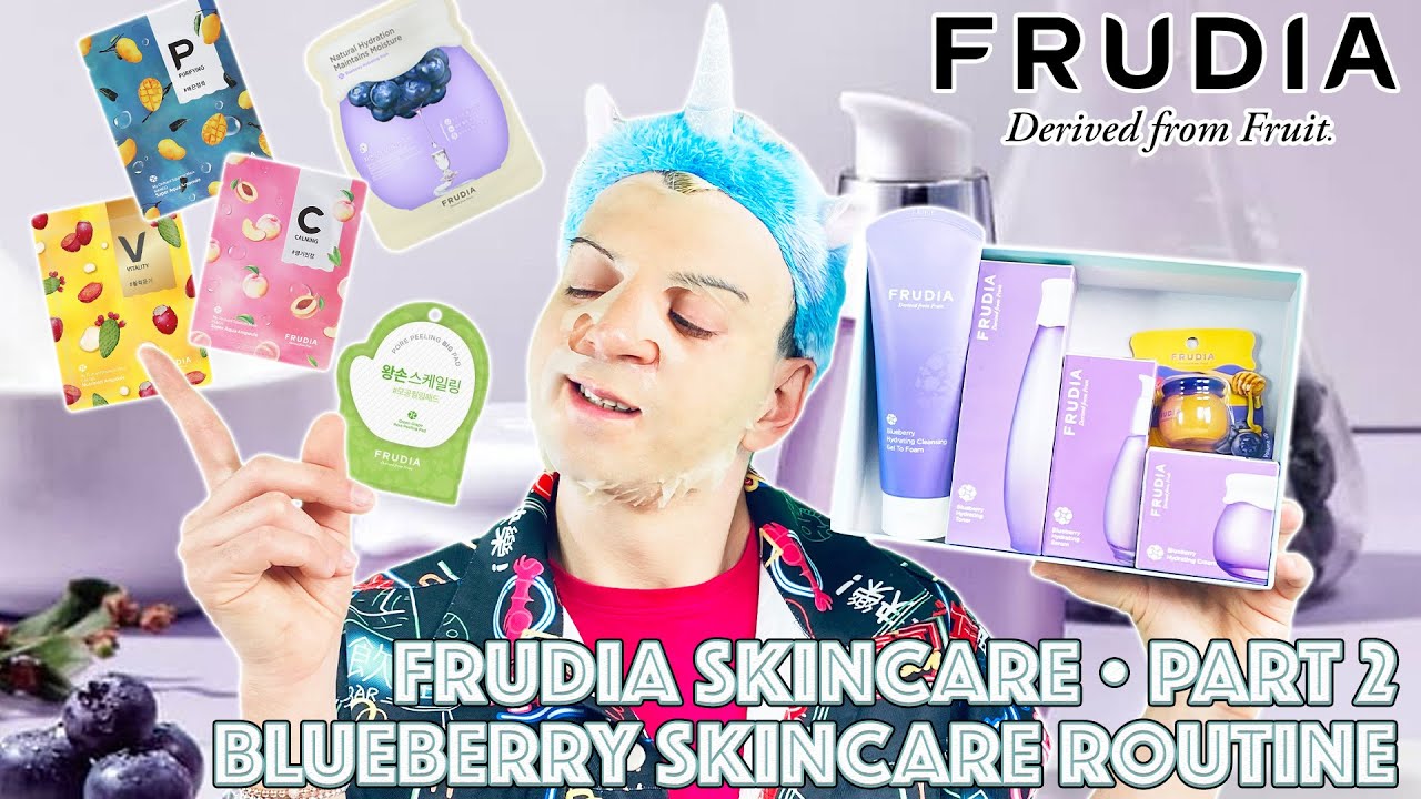 FRUDIA 🇰🇷 SKINCARE, DELIVERED FROM FRUIT 🫐 • PT. 2 • BLUEBERRY SKINCARE ROUTINE  • BY SimiUK
