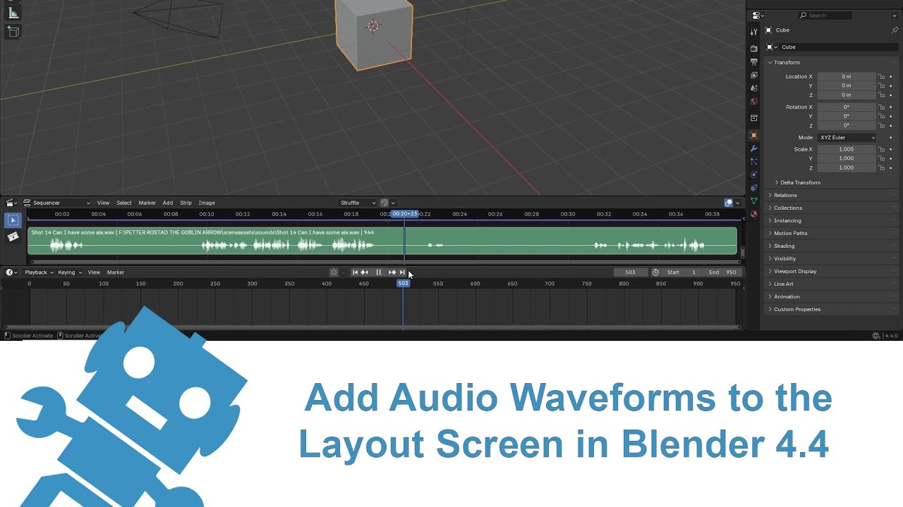 Add Audio Waveforms to the Layout Screen in Blender 4.4