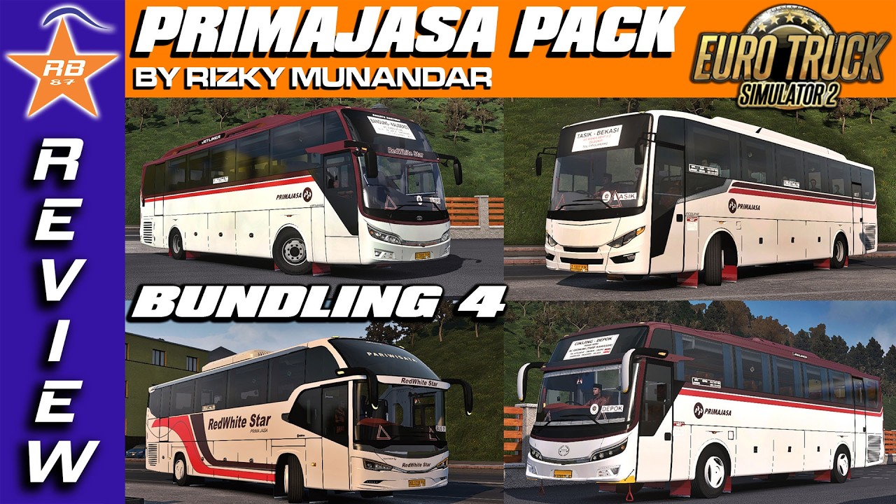 PASUKAN MODERNNYA ANGKOT BADAG | MOD PRIMAJASA PACK (BUNDLING 4) BY RIZKI | Review Mod ETS 2