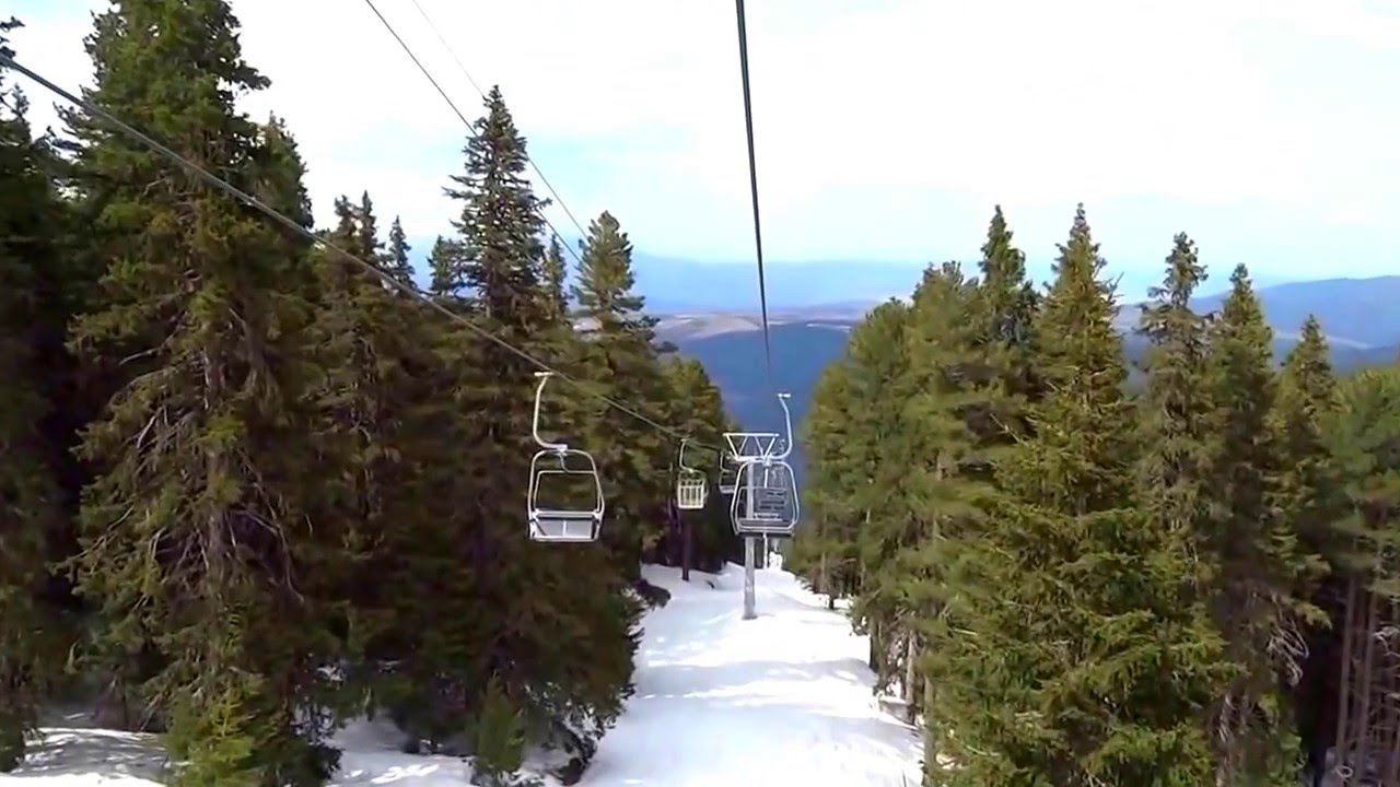 Taking the lift in Mount Rila (the 7 Rila Lakes) in May