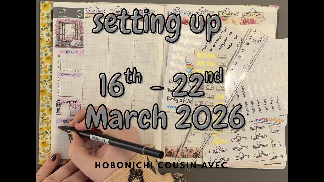 Setting up the 16th -  22nd  March 2026 in my Hobonichi #hobonichi #planner