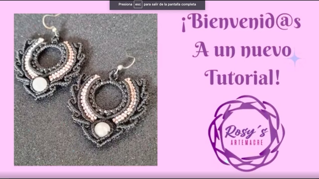 Diy Aretes macramé fácil
