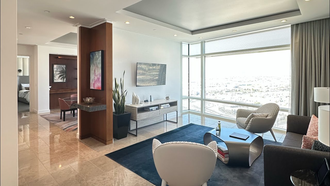 Aria Casino Las Vegas Sky Suites 2 Bedroom Penthouse Suite Room Tour Walkthrough (4K)