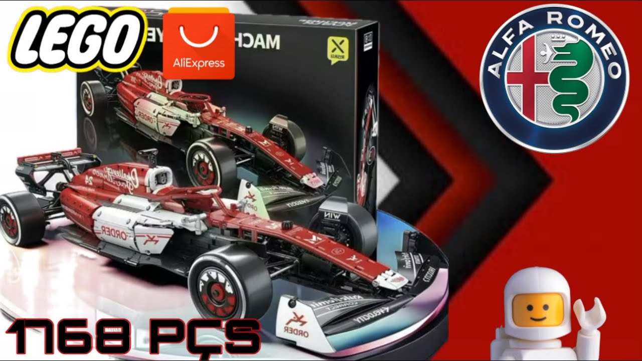 Alfa Romeo De Lego do AliExpress Scala1/8 com 1768 peças 68cm de comprimento
