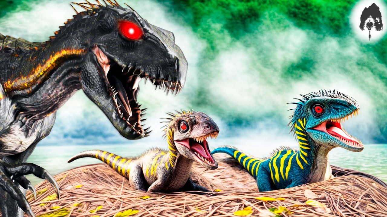 the isle - Família Indoraptor Cresceu! Ganhei um Irmão! Invadimos uma Toca Abandonada!