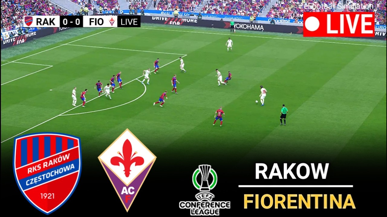 🔴LIVE- Rakow vs Fiorentina l Uefa Conference League 2026 l eFootball Pes 21 Game Video Simulation