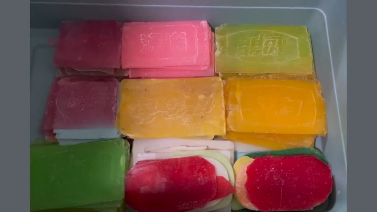CRUSHING SOAP ASMR/ASMR CUTTING DRY SOAP/oddly carving soap/satisfying relaxing crunchy sounds ep308