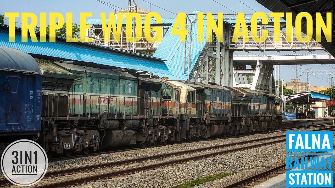 ABUROAD'S WDG 4 in Action || Indian Railways || Falna Railway Station 