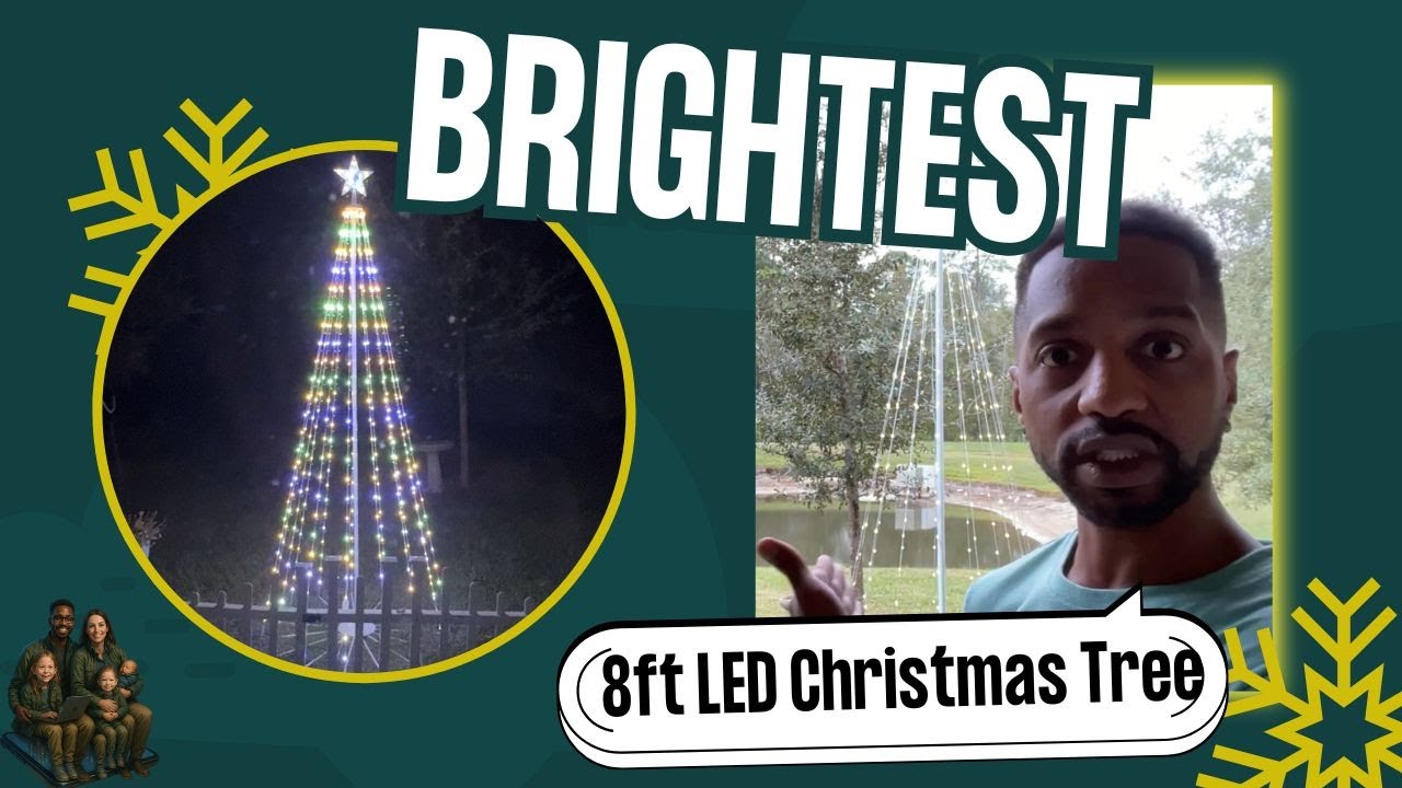 8FT Smart Outdoor Christmas Tree Syncs to Music! Full Review