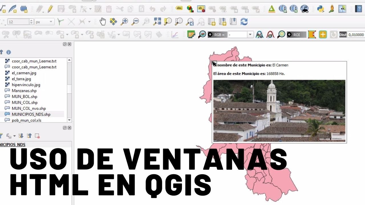 Uso de Ventanas HTML en QGIS
