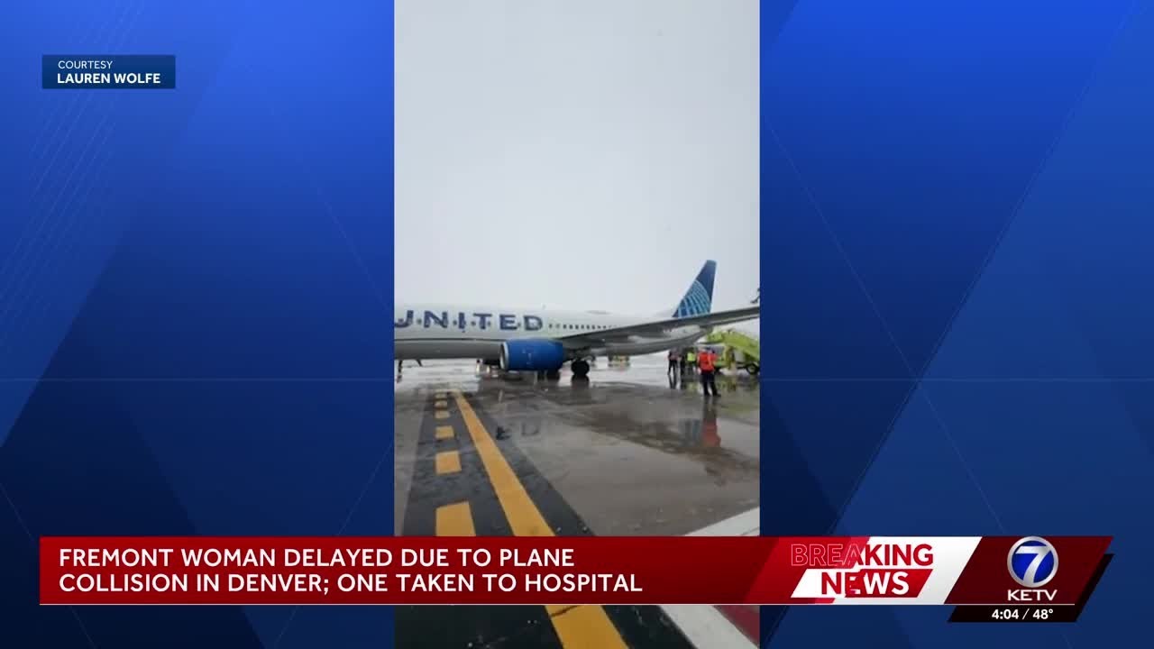 Nebraska passengers' video shows moments after de-icing truck hit plane at Denver airport