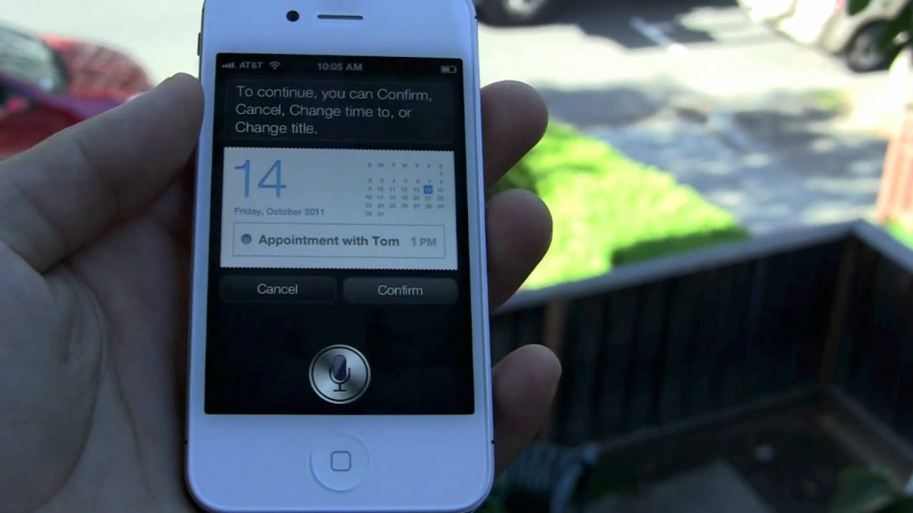 Apple iPhone 4S Siri voice control assistant demo