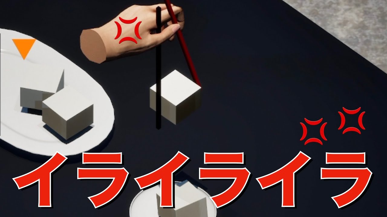 【箸の使い方】イライラした〜！！箸の使い方ってこんなにむずかったっけ？？てか豆腐飛びすぎだろ！！